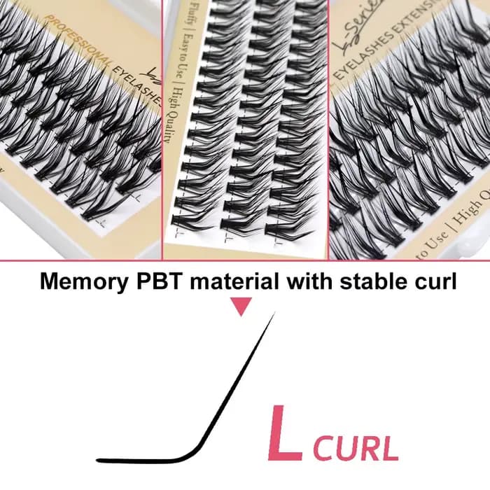 60 faux-cils individuels 30D C/D/L Curl, effet œil de chat, naturels, pour extension de cils, outil