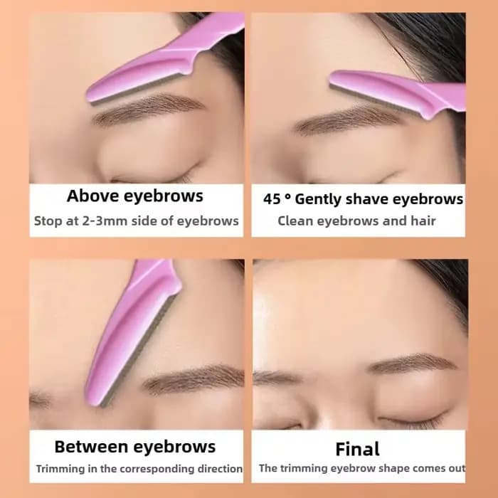 Rasoir à sourcils et rasoir Facial pour femmes, outils de Dermaplaning exfoliants polyvalents avec c