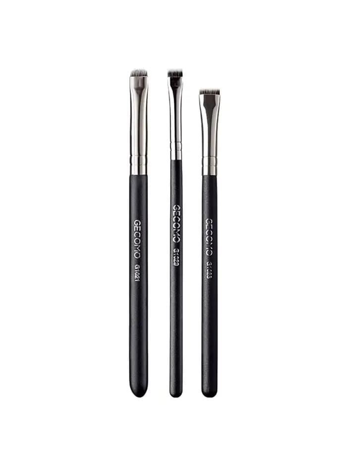 Brosse à Eyeliner, brosse à sourcils, ne mange pas de poudre, lame facile à tirer, brosse à tête pla