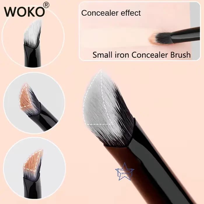 Petit pinceau anti-cernes en fer, crème coudée, fond de teint, pinceaux de maquillage, Triangle coud