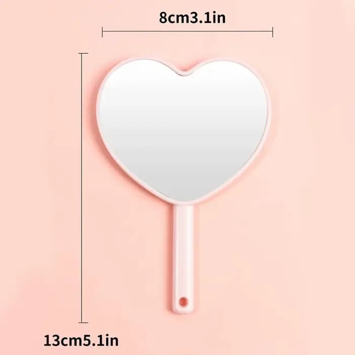 Miroir de maquillage de style Sweet Girl, mode, amour, déterminer, adapté au transport, mignon