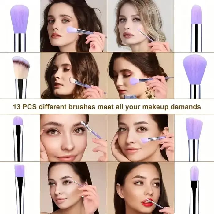 Professiona 13 pièces ensemble de pinceaux de maquillage fond de teint fard à paupières Blush poudre