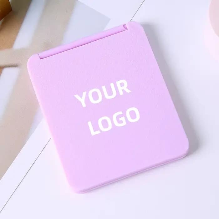 【Logo personnalisé】 50 pièces miroir carré givré Double face violet/noir personnalisé, personnalisé