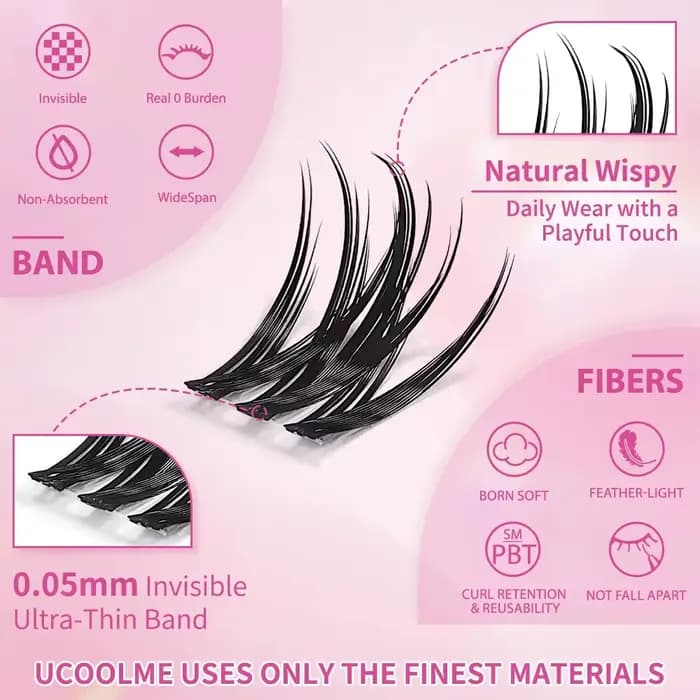 UCoolMe cils fée floraison Manga cils grappes Kit C Curl bricolage longue durée étanche Extension de