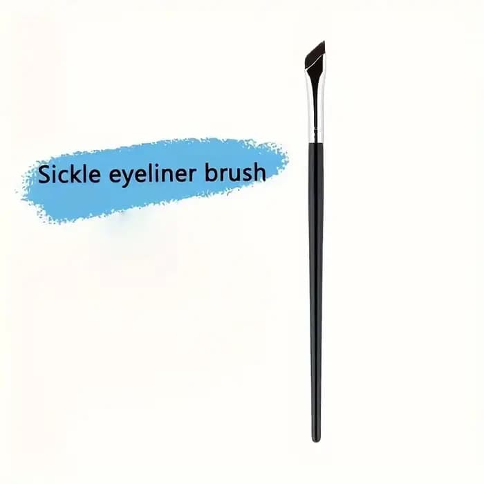 Brosse ombre à paupières Ultra fine faucille diagonale, brosse de maquillage horizontale, ver à soie