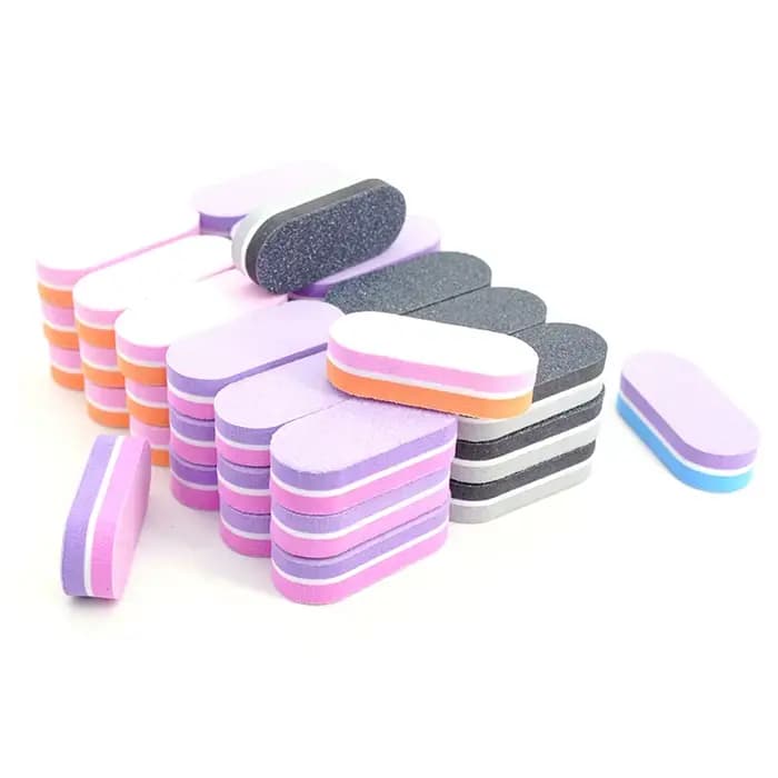 50Pc professionnel Mini ongles Art tampon fichier 100/180 papier de verre manucure conseils soin fic