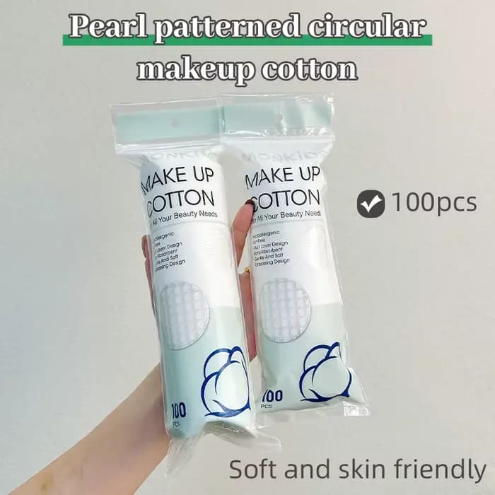 Sous-coton rond doux et respirant, texture double face, utilisé pour le nettoyage quotidien du visag