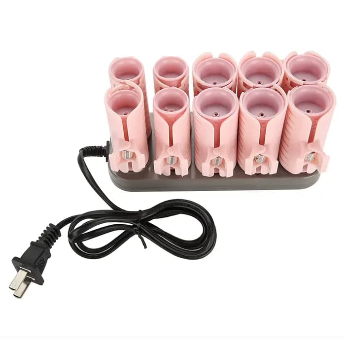 Rouleau chauffant électrique professionnel, 10 pièces, Tube de cheveux, Style de mise à niveau