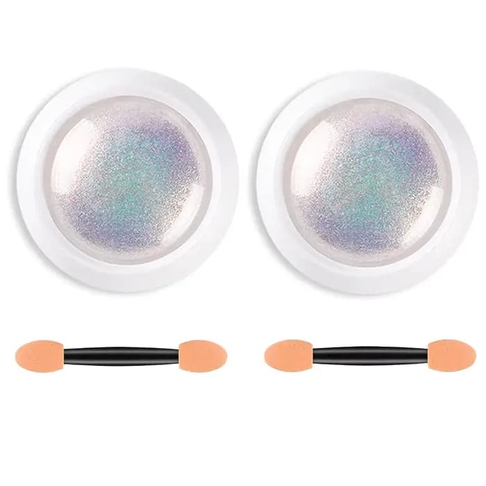 Poudre de vernis à ongles chromé, blanc perle, sirène, aurore, métallique, néon, arc-en-ciel, poussi