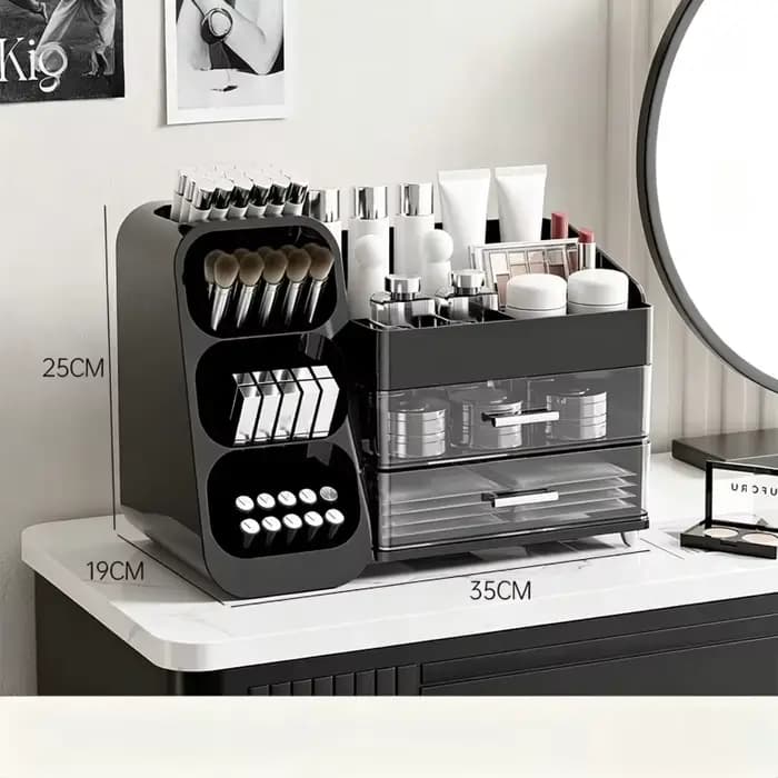 Boîte de rangement de cosmétiques, coiffeuse pour la maison, grand support de rangement multifonctio