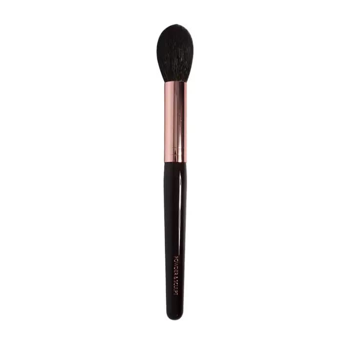CT – brosse de maquillage en poils d'écureuil et de chèvre, pour sculpter la poudre, douce et effilé