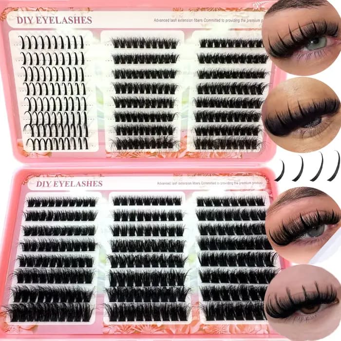 48 rangées 6 Styles pointes cils individuels Volume grappes de cils D/DD bouclés épais grappes de ci