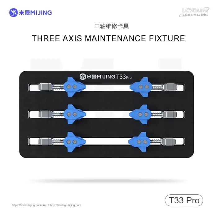 Support de réparation à trois axes Mijing T33 Pro pour carte mère de téléphone portable, pince de ma