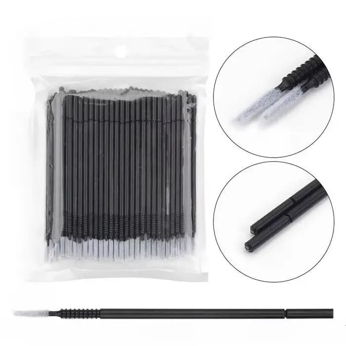 100 pièces jetable spirale Mascara brosse poignée microbrosse applicateur cils brosses Extension de