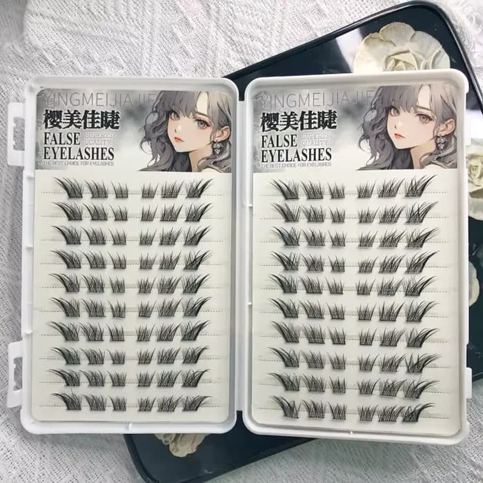 Faux-cils auto-adhésifs sans colle, grande capacité, œil de renard moelleux, Volume naturel, réutili
