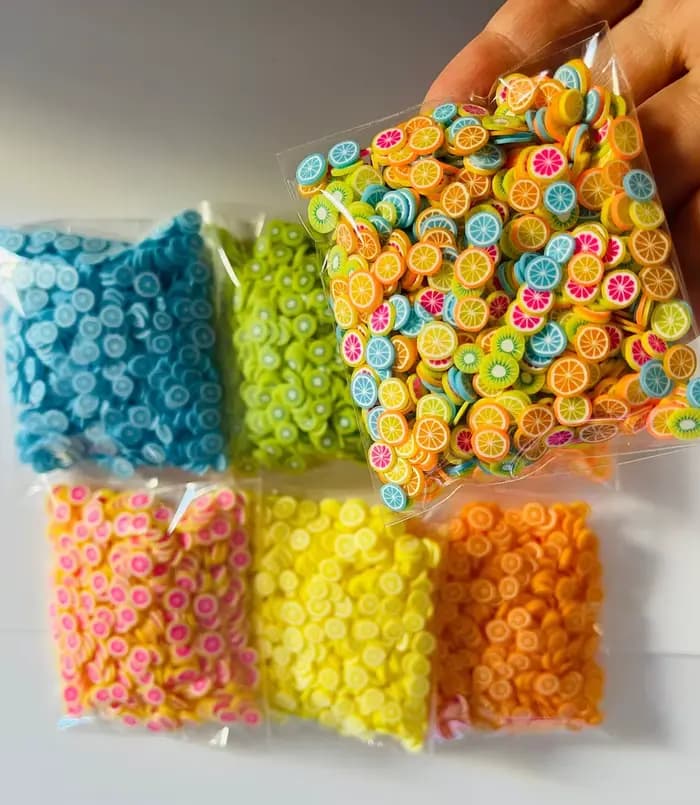 1000pc-240Pc tranches de fruits pour ongles, argile polymère 3D tranches de fruits autocollant tranc