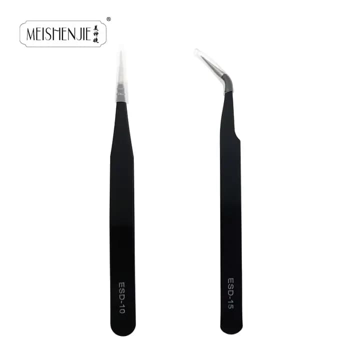 MEISHENJIE-Pince à épiler en acier inoxydable pour faux cils, outil de maquillage pour extensions d'