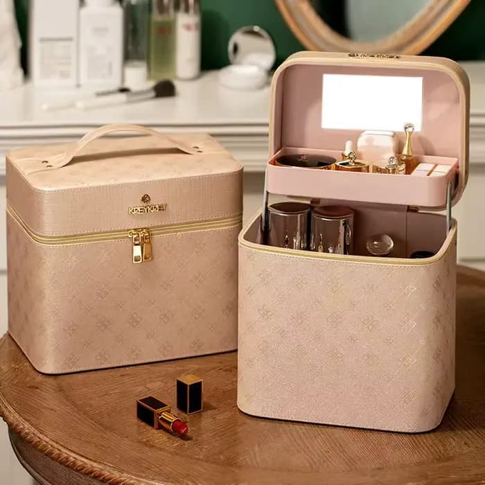 Trousse de maquillage professionnelle pour femme, étui à cosmétiques, boîte de rangement de maquilla