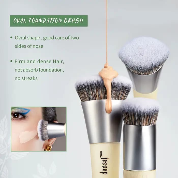 Jessup-Ensemble de pinceaux de maquillage, fond de teint en poudre synthétique de qualité supérieure
