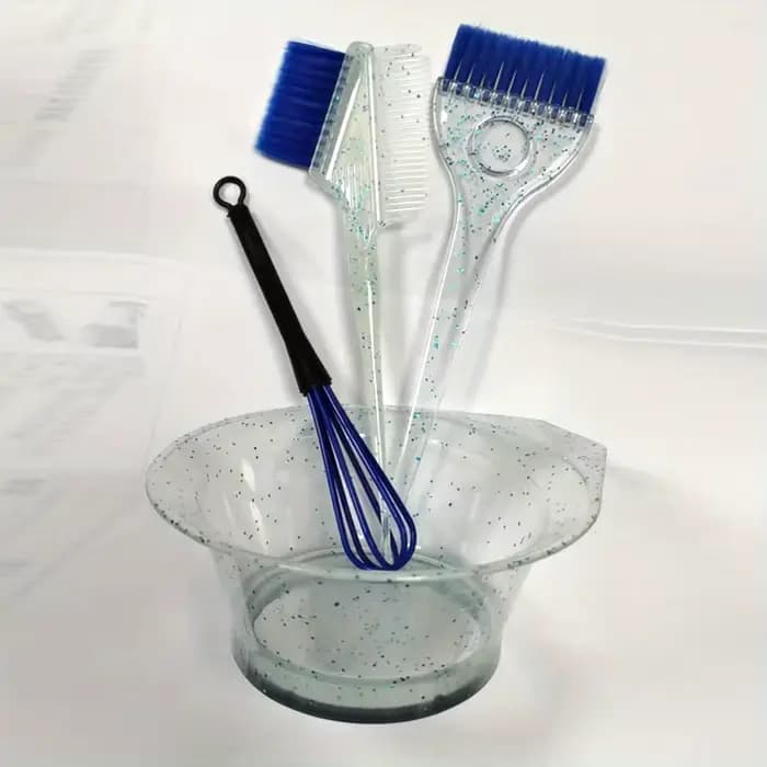 Ensemble de pinceaux de coloration pour cheveux, bol en cristal, facile à nettoyer, bol de mélange,