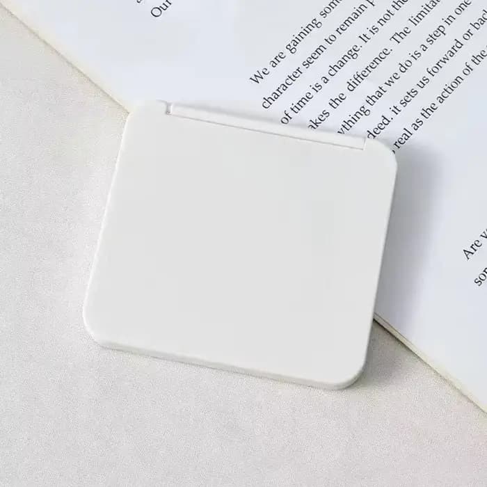Mini miroir de maquillage pliable en cuir PU pour filles, animal de dessin animé, double face, cosmé