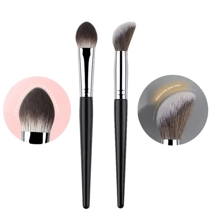 Coeur de pêche fard à joues brosse poudre Blush crème liquide Blush pinceaux de maquillage plat peti