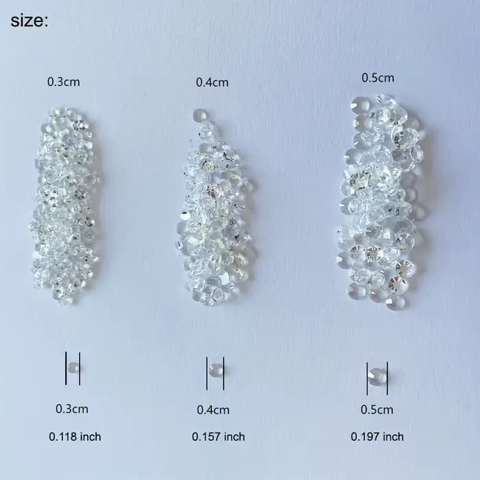 Perles à bulles transparentes semi-circulaires, 1500 pièces/paquet, 3-5mm, larmes de sirène, autocol