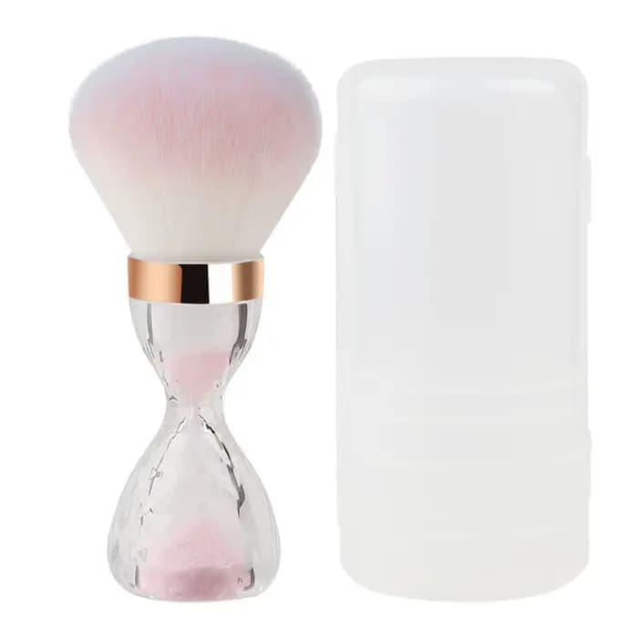 Sablier brosse à poudre pour ongles tête de champignon pinceau de maquillage poudre unique fard à jo