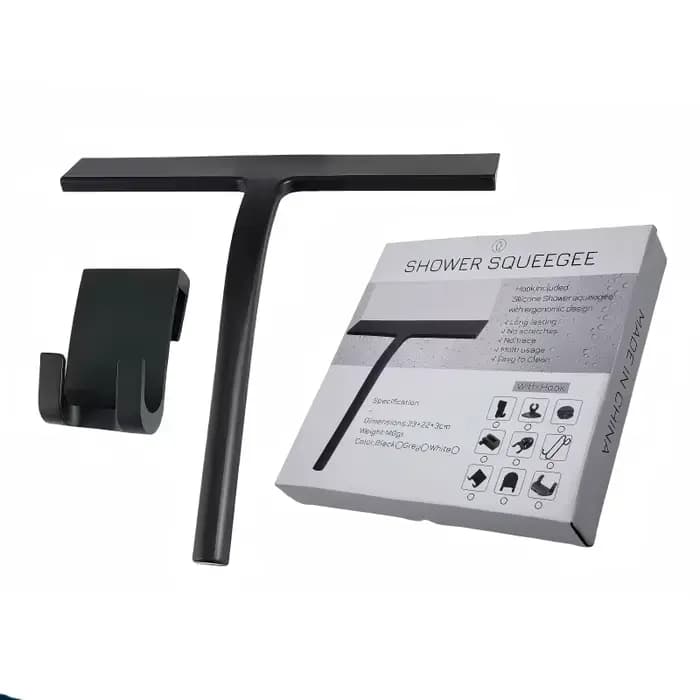 Raclette de douche en silicone pour portes de douche, parois de douche, miroirs, vitres de voiture e