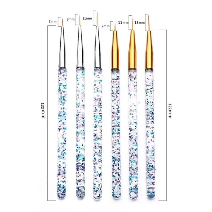 3 pièces/ensemble acrylique français rayure Nail Art ligne peinture stylo 3D conseils manucure mince