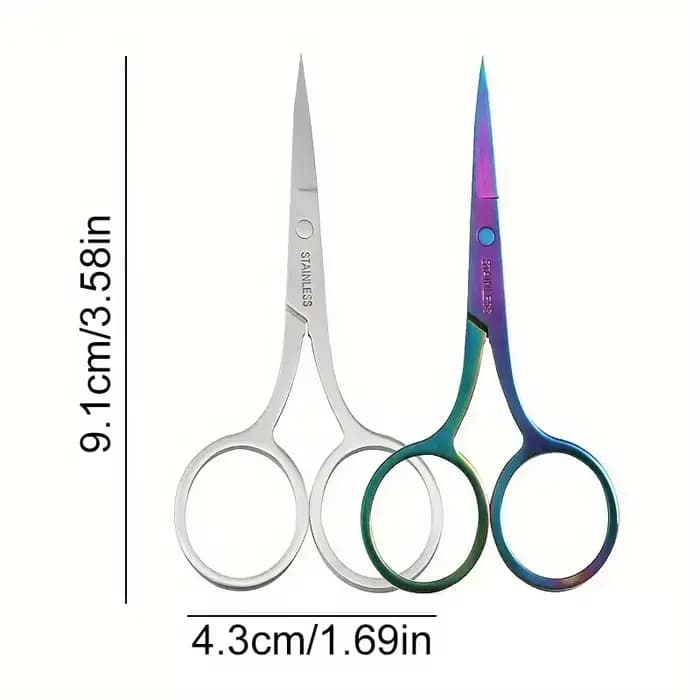 Ciseaux pour Nail Art, maquillage, rasoir pour sourcils et cils, épilateur pour le visage, ciseaux d
