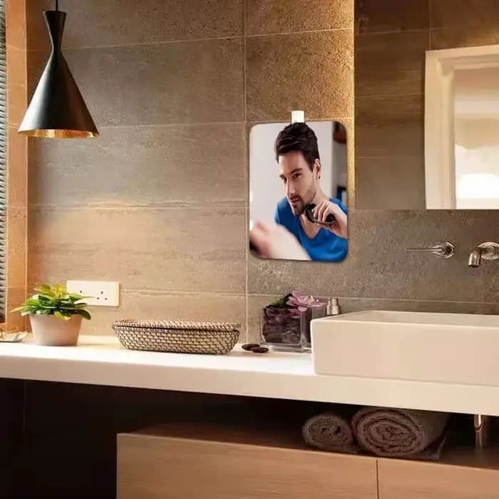 Miroir antibuée de voyage portable pour salle de bain, toilettes et rasage pour hommes, incassable,