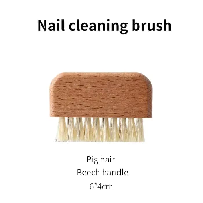 Brosses de nettoyage des ongles mini brosse à poussière d'ongles en bois et poils de porc outils de