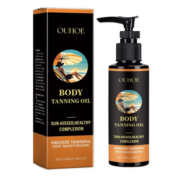 Gel bronzant intensif visage et corps, huile bronzante et beurre bronzant pour un hâle plus foncé, p