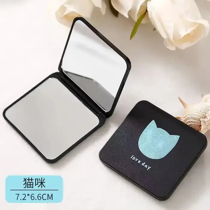 Miroirs à main portables, Compact Double face, miroir cosmétique de poche, miroir de maquillage plia