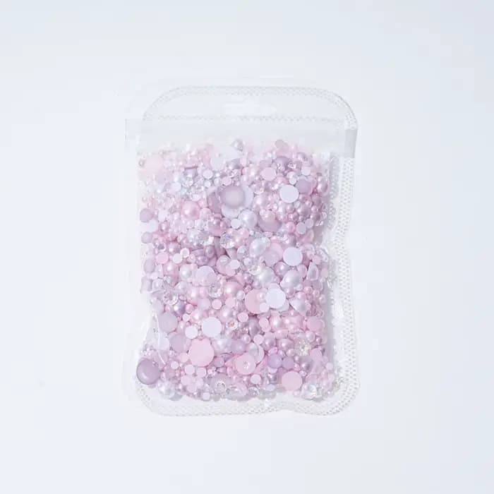 Ensemble de perles de sirène 30G, tailles mixtes, dos plat, perles AB en résine, perles circulaires
