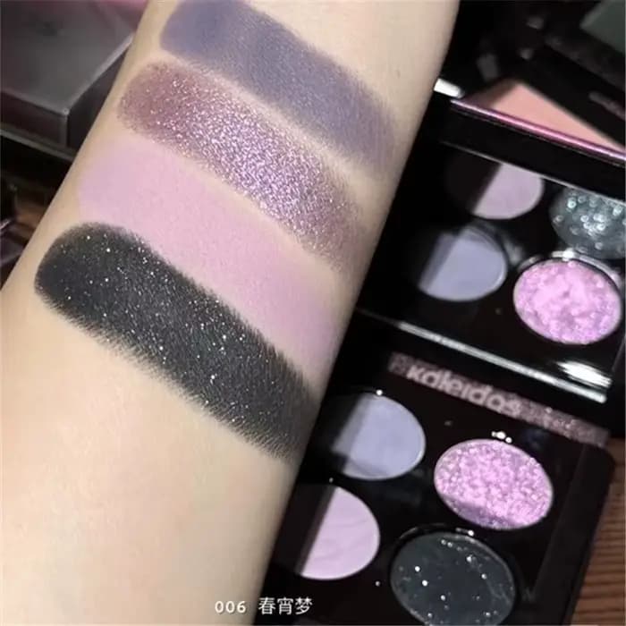 Ensemble de maquillage Kaleidos, fard à paupières mat coloré Storm Bird quatre couleurs, rouge à lèv