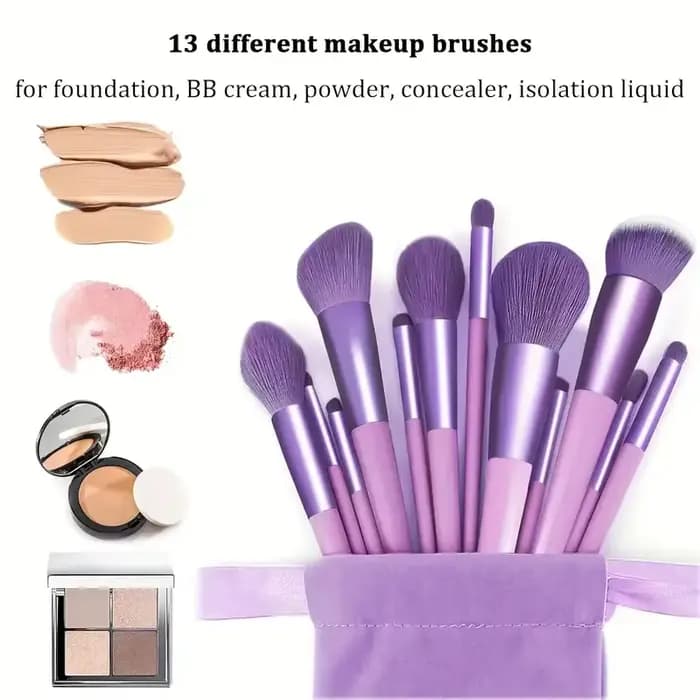 Professiona 13 pièces ensemble de pinceaux de maquillage fond de teint fard à paupières Blush poudre