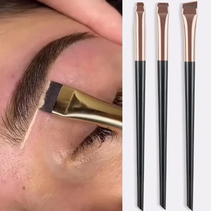 3 pièces/ensemble lame Eyeliner brosse sourcil brosse Portable plat fin Eye Liner sourcils Contour p