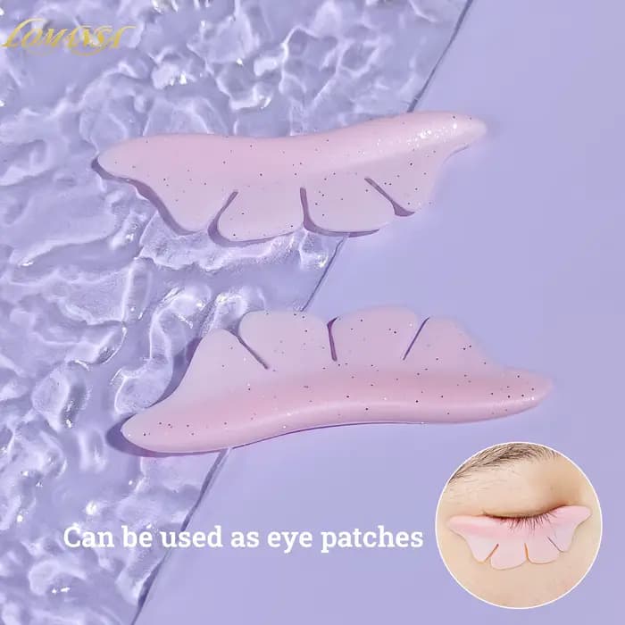 Lomansa 1 paire Silicone paillettes papillon cils ascenseur Pad cils Perm tige bouclier cils levage