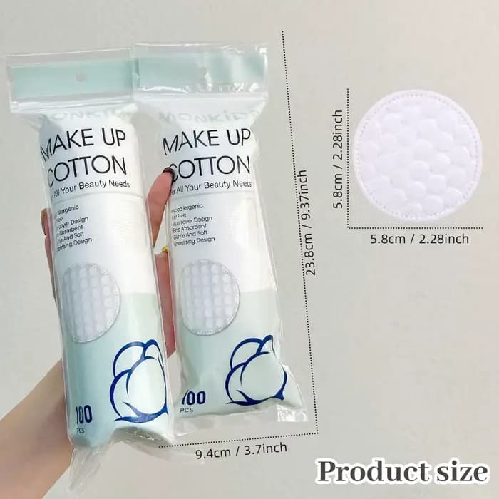 Sous-coton rond doux et respirant, texture double face, utilisé pour le nettoyage quotidien du visag