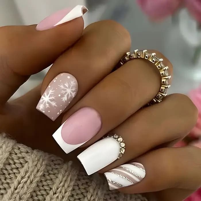 Faux ongles carrés courts, 24 pièces, bleu, vert, papillon, français, couverture complète, imperméab