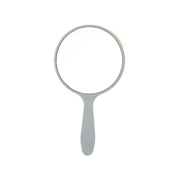Miroir de maquillage créatif à main avec poignée, rond, petit miroir Portable Anti-chute pour la mai