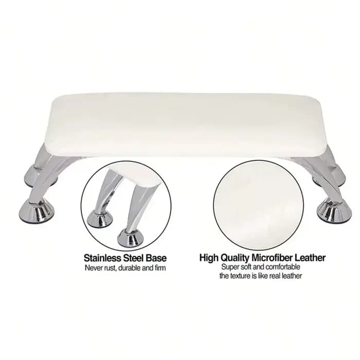 Grand accoudoir professionnel pour ongles, haute qualité, cuir PU, microfibre, lampe à ongles, oreil