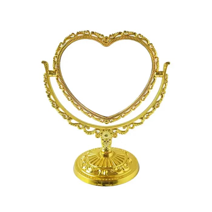Miroir de maquillage à Rotation Double face avec cadre, miroir de maquillage de bureau à Rotation de