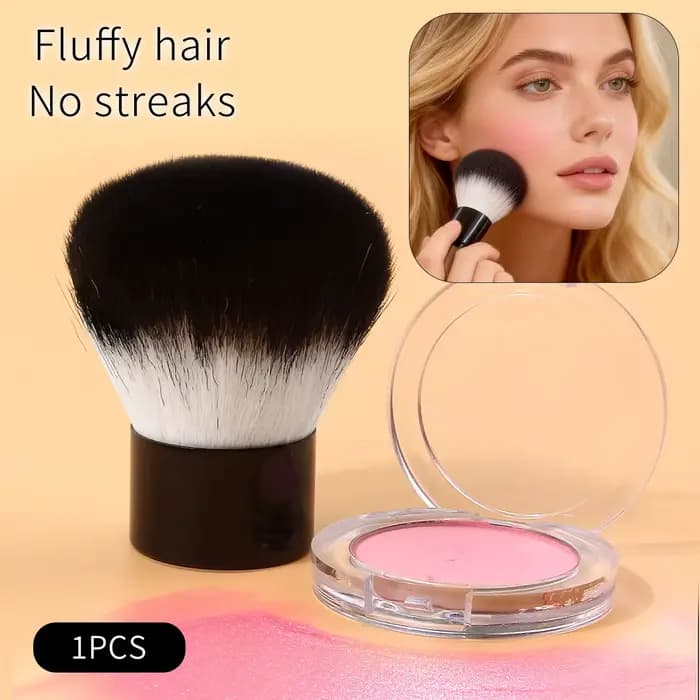 1 pinceau à blush en forme de champignon, moelleux et doux, pinceau à poudre, pinceau de contour, pi