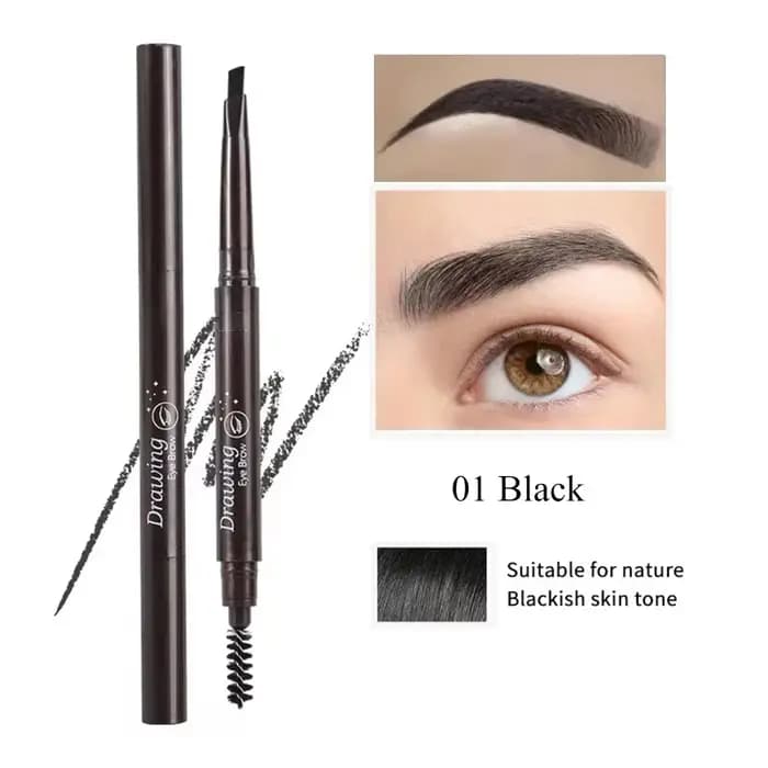Crayon à sourcils imperméable à Double tête extrêmement fin, Durable et longue durée pour le maquill