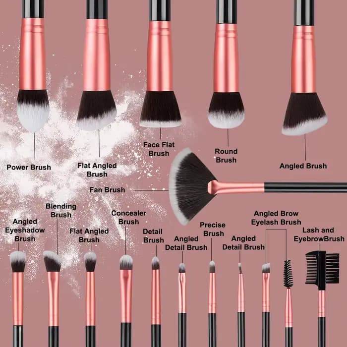 Ensemble professionnel de pinceaux de maquillage 14/16 pièces, doux et moelleux, pour fard à paupièr