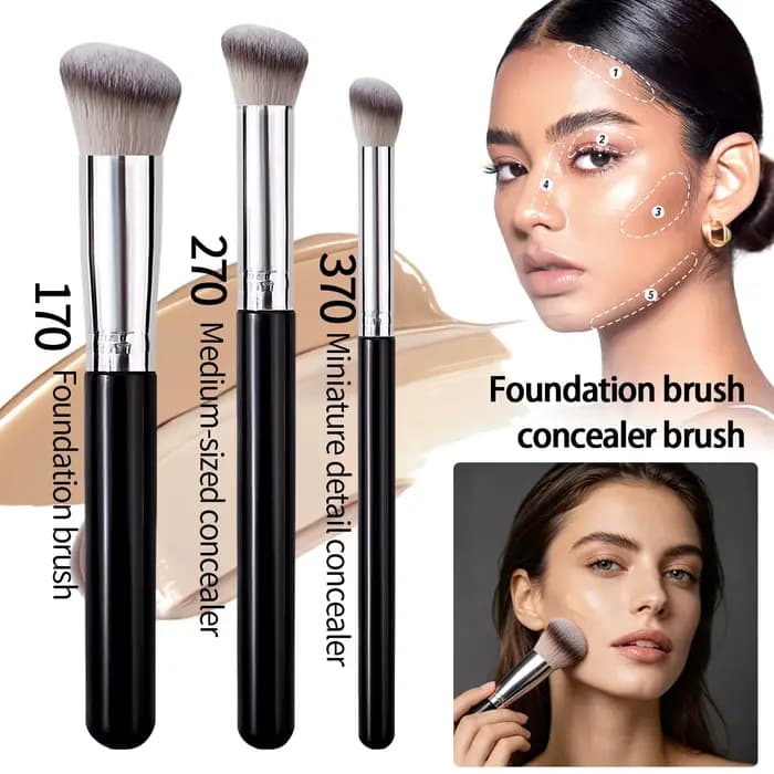 Pinceau correcteur de fond de teint, pinceaux de fard à joues de Contour de qualité supérieure, pinc