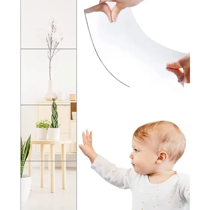 Miroirs de porte pleine longueur, en acrylique, à fixer au mur, miroir de sécurité sans verre, idéal